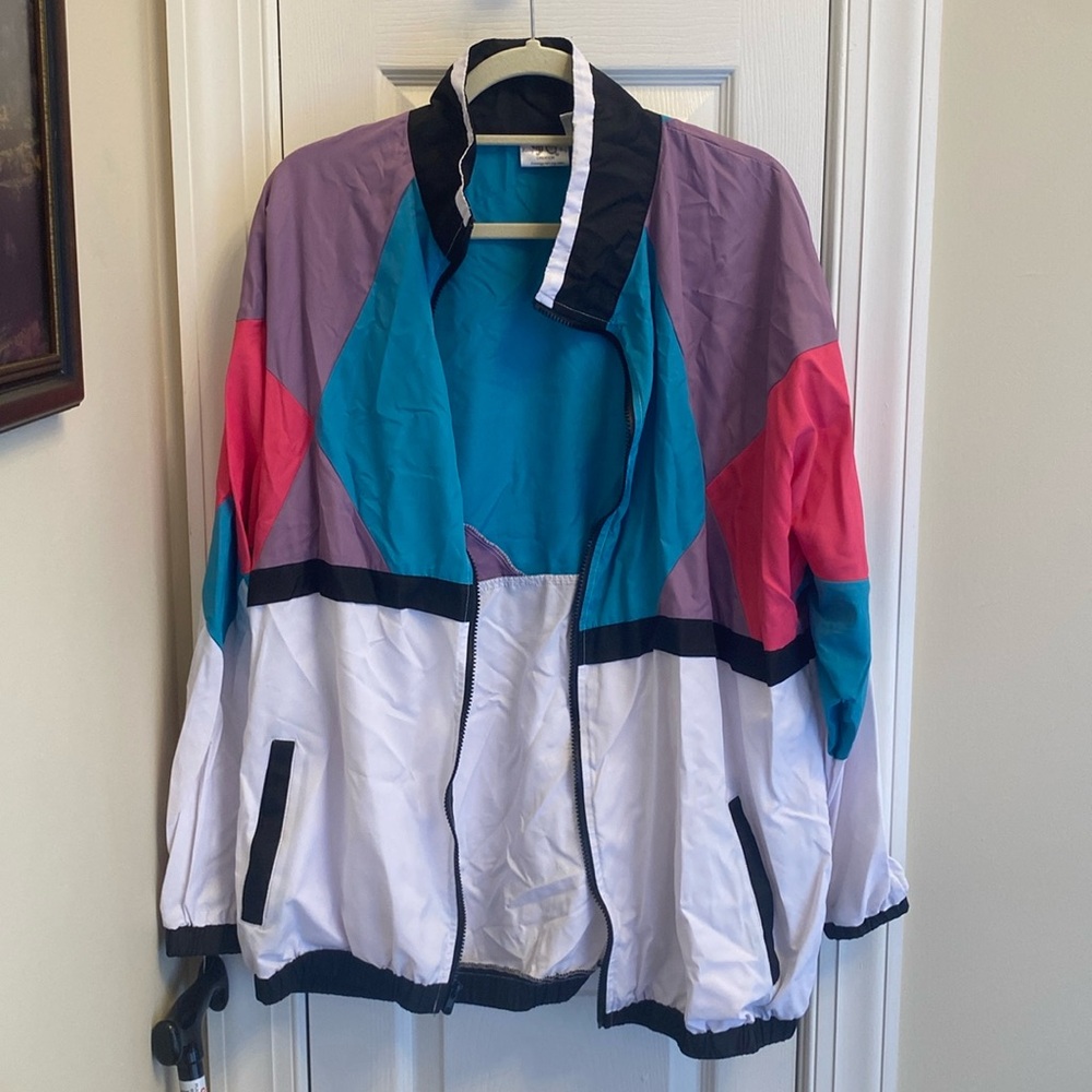 Vintage colorful windbreaker